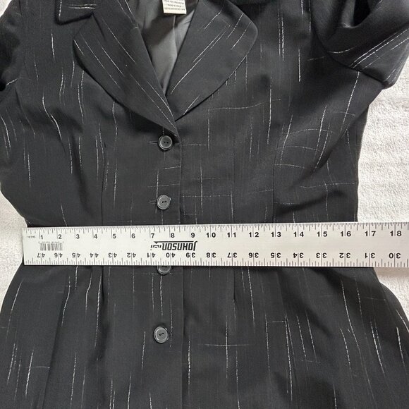 Mary McFadden Collection Women's Button Down Blazer Long Sleeve Black Size 8 - Picture 7 of 9